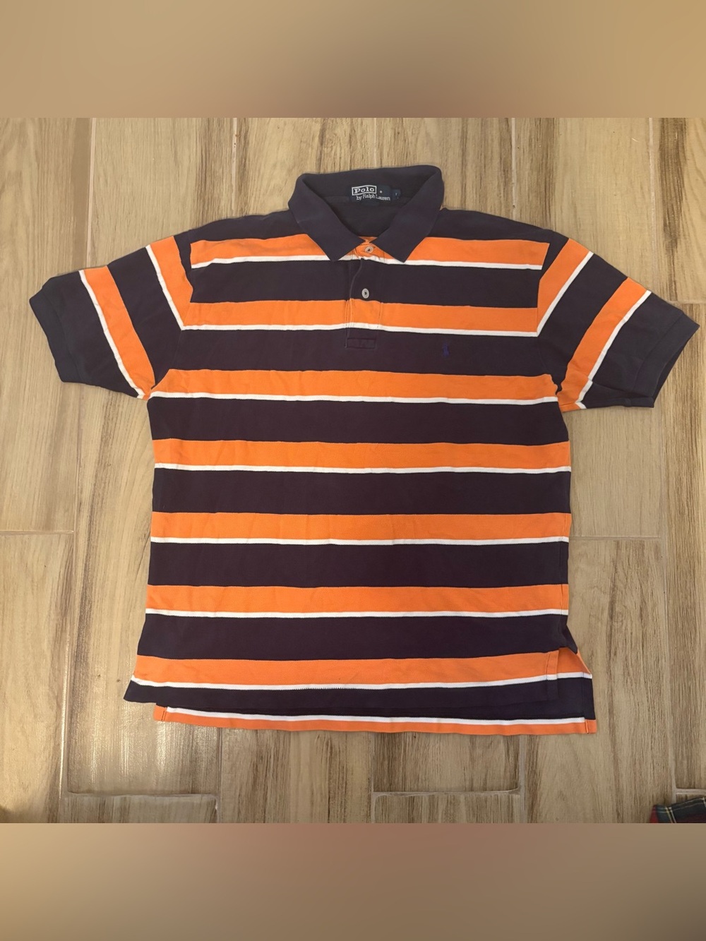 Polo by Ralph Lauren Men's Vintage Striped Short Sleeve Polo Shirt - Size L